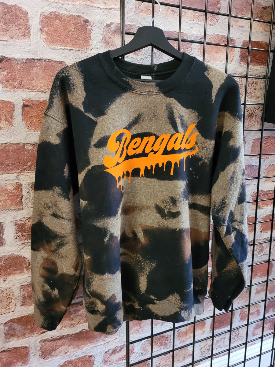 Go Bengals Football Bleached Tshirt or Sweatshirt 