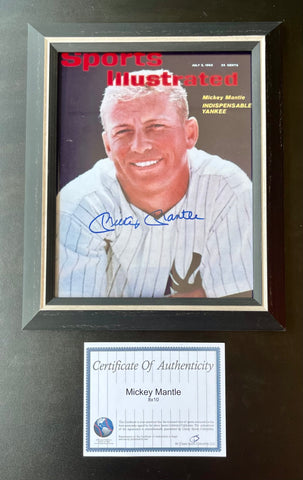 Micky Mantle Signed Photo of Sports Illustrated Cover