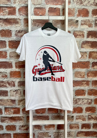 Guardians Swing Man Baseball  White Tshirt